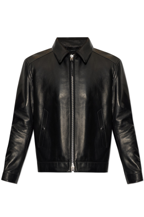 Loewe Leather jacket with embossed logo on the pocket | Men's | Vitkac